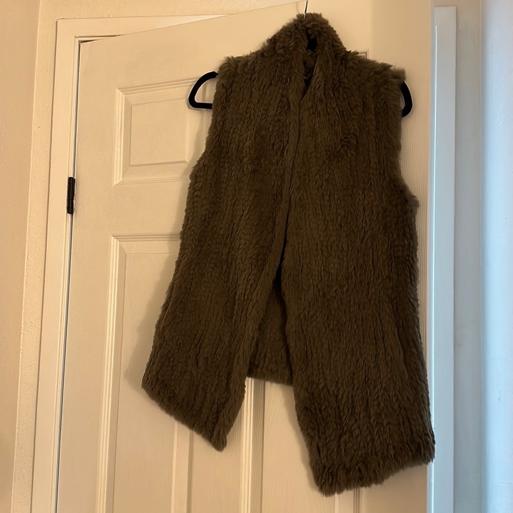 June rabbit fur vest in excellent condition